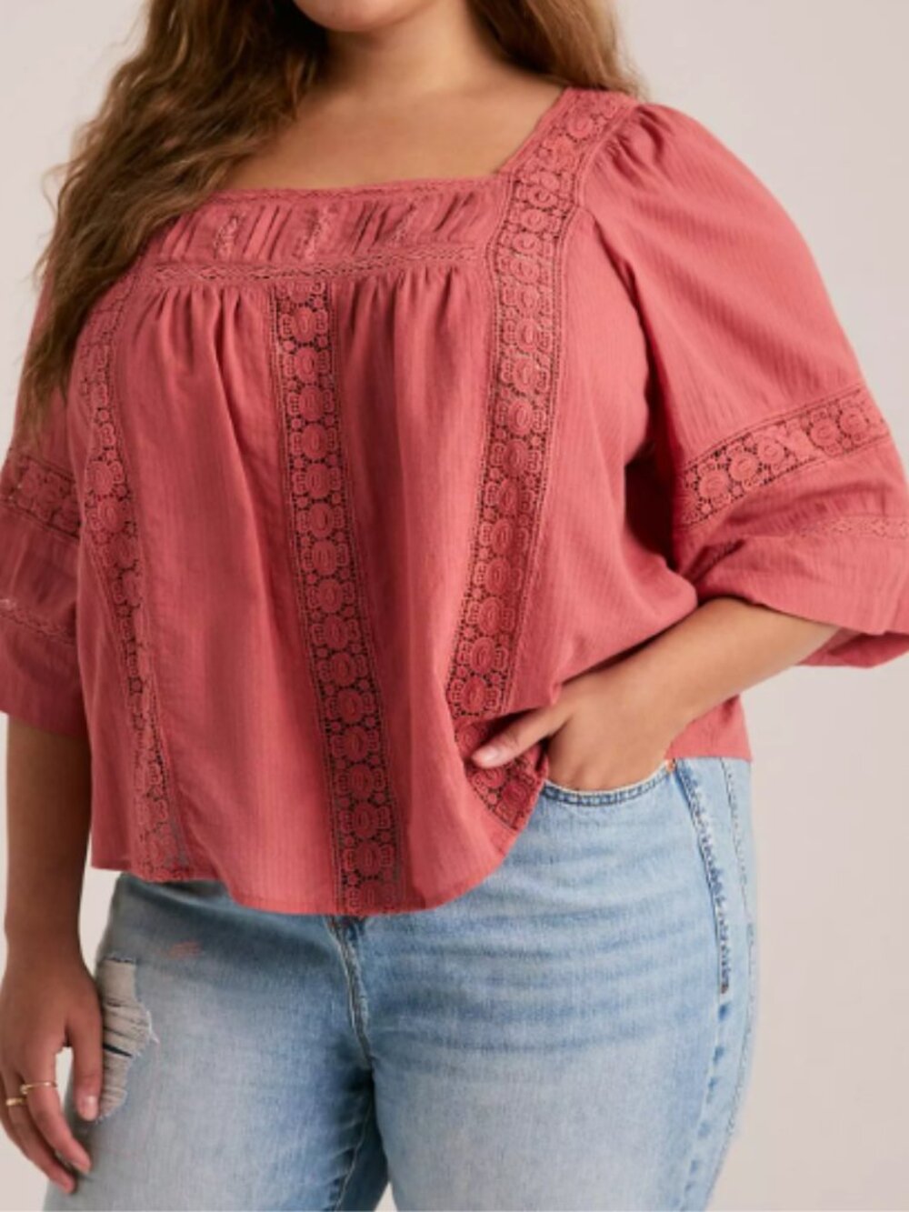 Festi Tie-Back Boho Top in Dusty Cedar